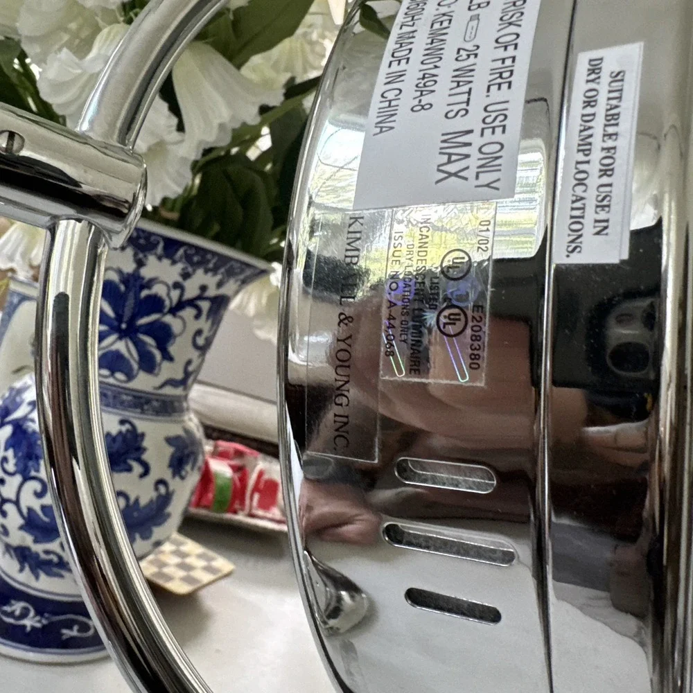 Kimball & Young (5X & Normal) Round Lighted Mirror Wall Mount Chrome (hardwired)